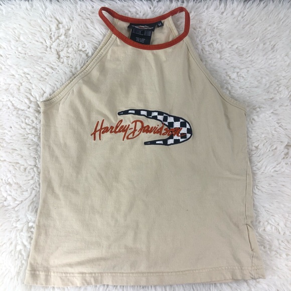 Harley-Davidson Tops - Harley Davidson Checkered Logo Tank Top Medium